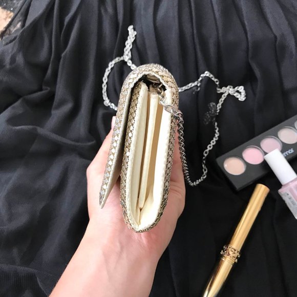 Jessica McClintock Clutch Silver Metallic - Picture 7 of 8